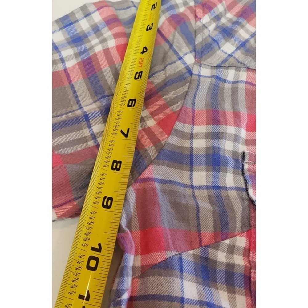 Jachs Girlfriend Flannel size Large pearl snap closure double pocket bandana pr - Picture 6 of 12